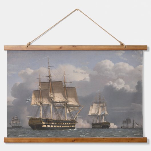 Tweeling Russische Schepen Olie op Canvas Schepen Hangend Wandkleed (Voorkant)