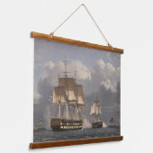 Tweeling Russische Schepen Olie op Canvas Schepen Hangend Wandkleed (Gebogen)