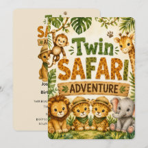 Tweeling Safari Avonturen Jongens Verjaardagsfeest