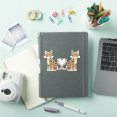 TWEELING SCHATTIGE BENGAALSE KATTEN STICKER (iPad Cover)