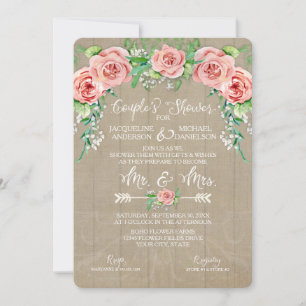 Tweeling Shower BOHO Bloemen Kroon Baby's Adem Sch Kaart