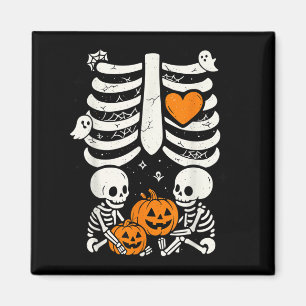 Tweeling Skelet Baby Halloween Zwangerschapsaankon Magneet