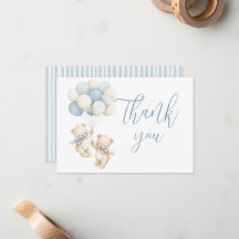Tweeling Teddybeer Babyshower Bedankt