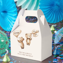 Tweeling Teddybeer Ballonnen 1e Verjaardag
