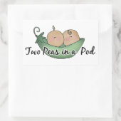 Tweeling twee erwten in een pod sticker (Tas)