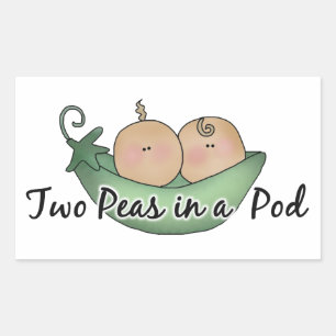 Tweeling twee erwten in een pod sticker