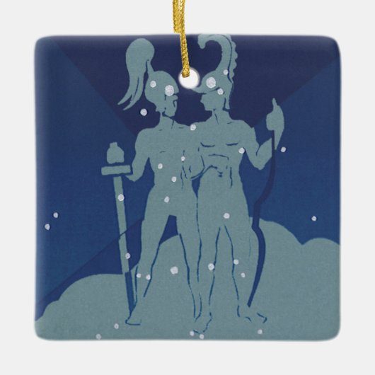 Tweeling Tweeling Constellatie  Zodiac Astrologie Keramisch Ornament (Voorkant)