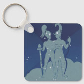 Tweeling Tweeling Constellatie  Zodiac Astrologie Sleutelhanger (Voorkant)