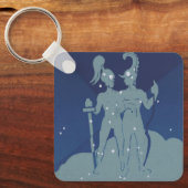 Tweeling Tweeling Constellatie  Zodiac Astrologie Sleutelhanger (Voorkant)