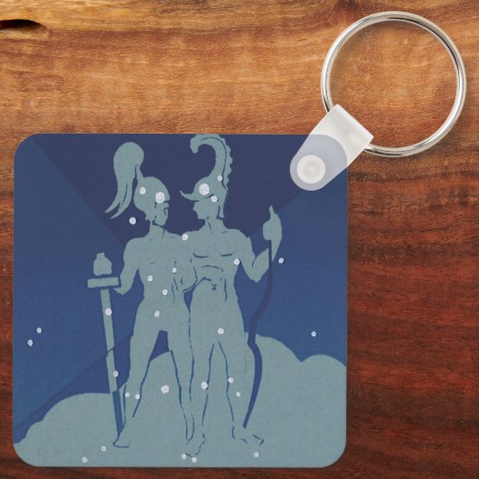 Tweeling Tweeling Constellatie  Zodiac Astrologie Sleutelhanger (Achterkant)