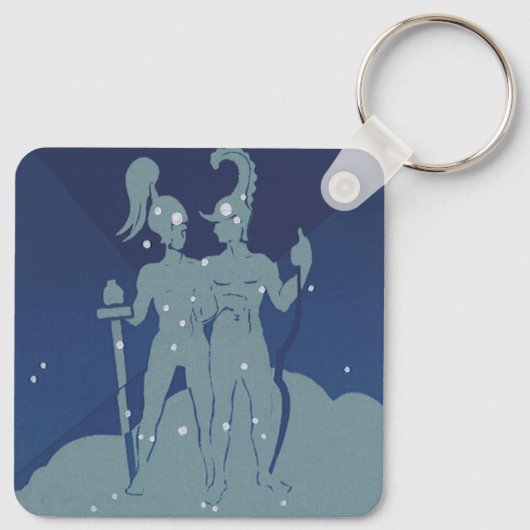 Tweeling Tweeling Constellatie  Zodiac Astrologie Sleutelhanger (Achterkant)