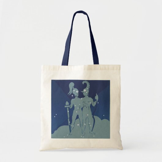 Tweeling Tweeling Constellatie Zodiac Astrologie Tote Bag (Voorkant)