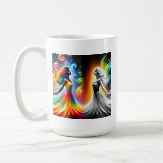 Tweeling Tweeling Kleur & Zwart-wit Horoscoop Koffiemok