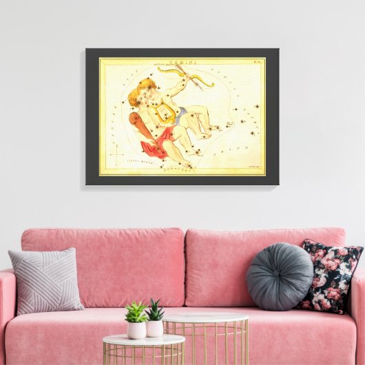 Tweeling Tweelingen  Constellatie Urania's Mirror Canvas Afdruk (Insitu (Woonkamer))