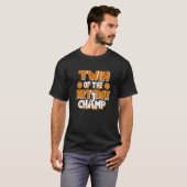 Tweeling van de voetbalwedstrijd Champ Boys T-shirt (Voorkant volledig)
