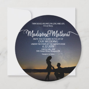 Tweeling Vlam Huwelijksuitnodiging Save The Date