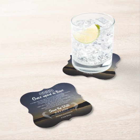 Tweeling Vlam Save the Dates Papier Onderzetter (Insitu)