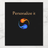 Tweeling Vlam Wijn Etiket (Enkel label)