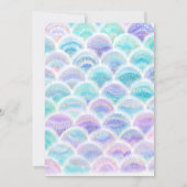 tweeling | Waterverf Glitter Zeemeermin Verjaardag Kaart (Achterkant)