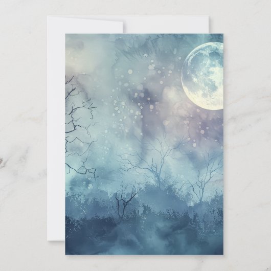 Tweeling weerwolf | Halloween-Baby shower Kaart (Achterkant)