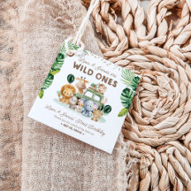 Tweeling Wild One 1e verjaardag Safari Dieren
