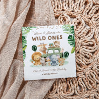Tweeling Wild One 1e verjaardag Safari Dieren