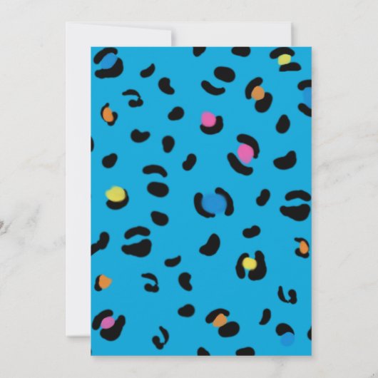 Tweeling Zwembad Party Verjaardag Splash Leopard B Kaart (Achterkant)