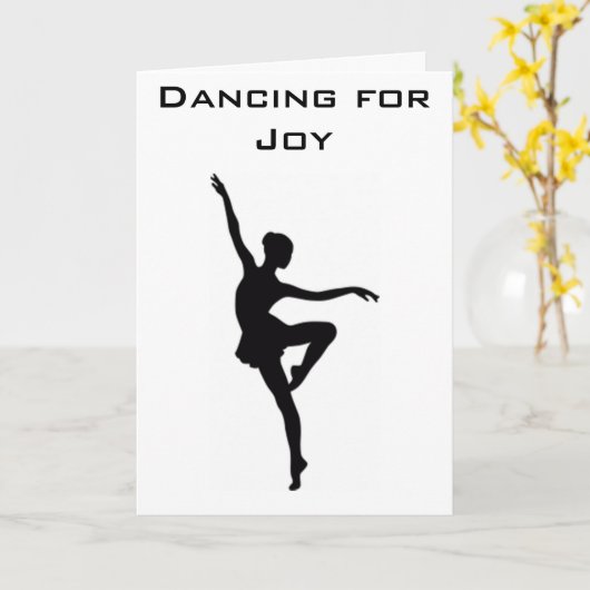 TWEELINGBALLERINA EN IK DANSEN VOOR JOY-BIRTHDAY KAART (Gele Bloem)