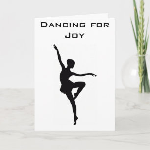 TWEELINGBALLERINA EN IK DANSEN VOOR JOY-BIRTHDAY KAART