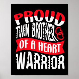 Tweelingbroer van een hartkrijger hartziekte Defe Poster