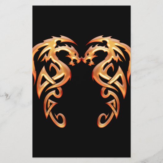 Tweelingdragons Briefpapier (Voorkant)