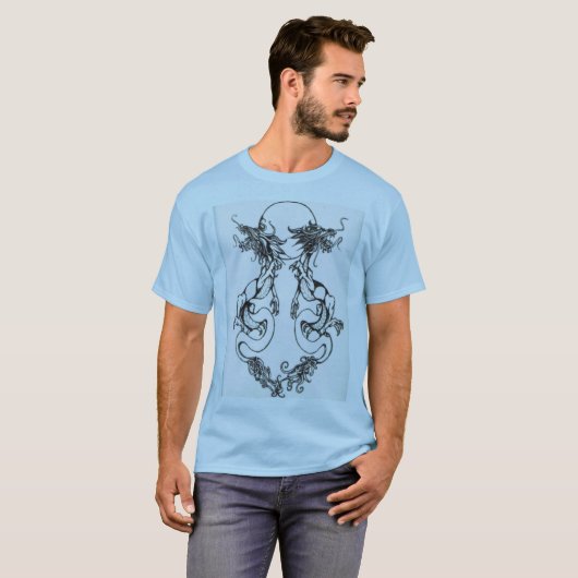 Tweelingdragons T-shirt (Voorkant volledig)