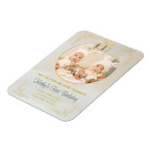 Tweelingen 1e verjaardag uitnodigingen magneet (Linkerzijde)