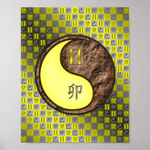 Tweelingen & Aarde Konijn Poster