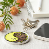 Tweelingen & Aarde Paard Sleutelhanger (Zijkant)