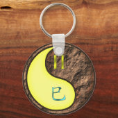 Tweelingen & Aarde Slang Sleutelhanger (Achterkant)