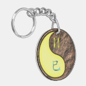 Tweelingen & Aarde Slang Sleutelhanger (Voorkant Links)