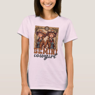 Tweelingen astrologie geboorte teken zodiac cowgir t-shirt