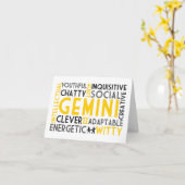 Tweelingen Astrologie Woord Collagekaart Kaart (Gele Bloem)