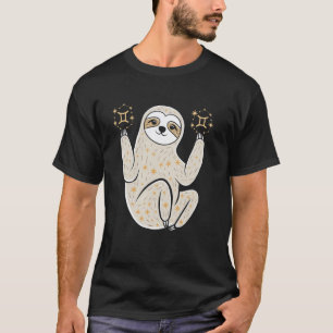 Tweelingen Dierenriem Luiaard met Sterren T-shirt
