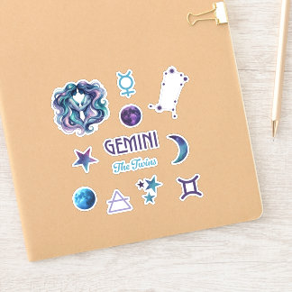 Tweelingen Dierenriem Sticker Collectie