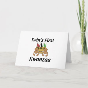 Tweelingen Eerste Kwanzaa Feestdagen Kaart