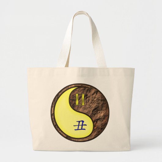 Tweelingen en Aarde Os Grote Tote Bag (Voorkant)