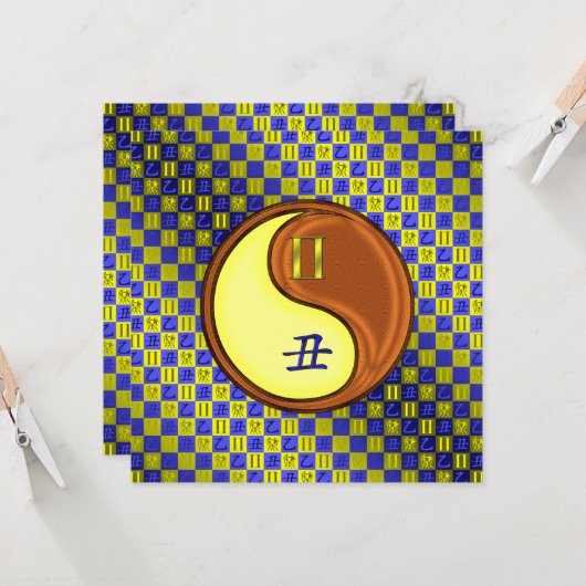 Tweelingen en houtossen kaart (Voorkant / Achterkant in situ)