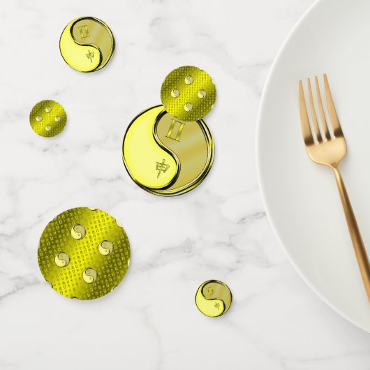 Tweelingen en metalen aap confetti (Groep)