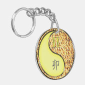 Tweelingen en vuurkonijn sleutelhanger (Voorkant Links)