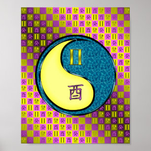 Tweelingen en waterhaan poster