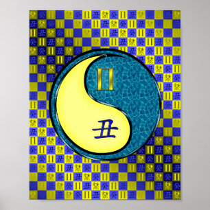Tweelingen en wateros poster