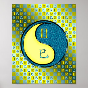 Tweelingen en waterslang poster