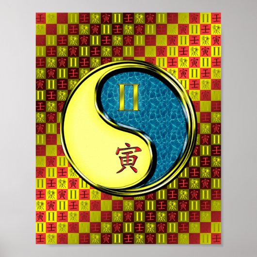 Tweelingen en watertijger poster (Voorkant)